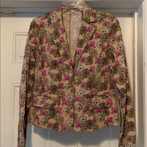 Liz Claiborne Jackets & Blazers - Liz Claiborne Tan Floral Blazer
